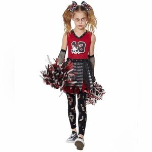 Kids Zombie Cheerleader Costume Large 12-14